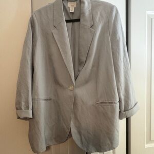 H&M Blue Linen Women's Blazer